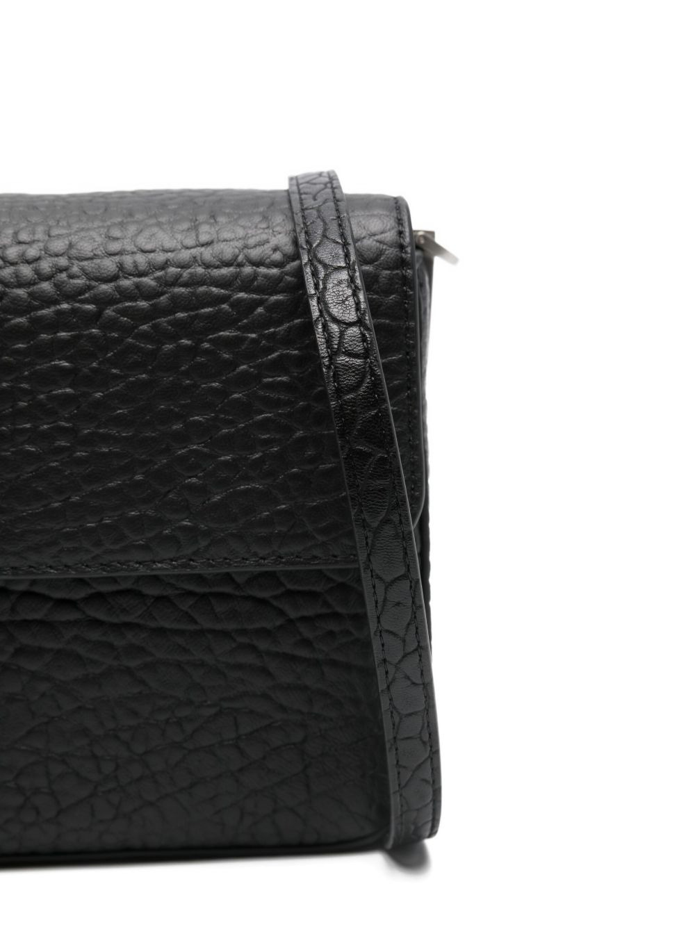 textured-leather shoulder bag - 4