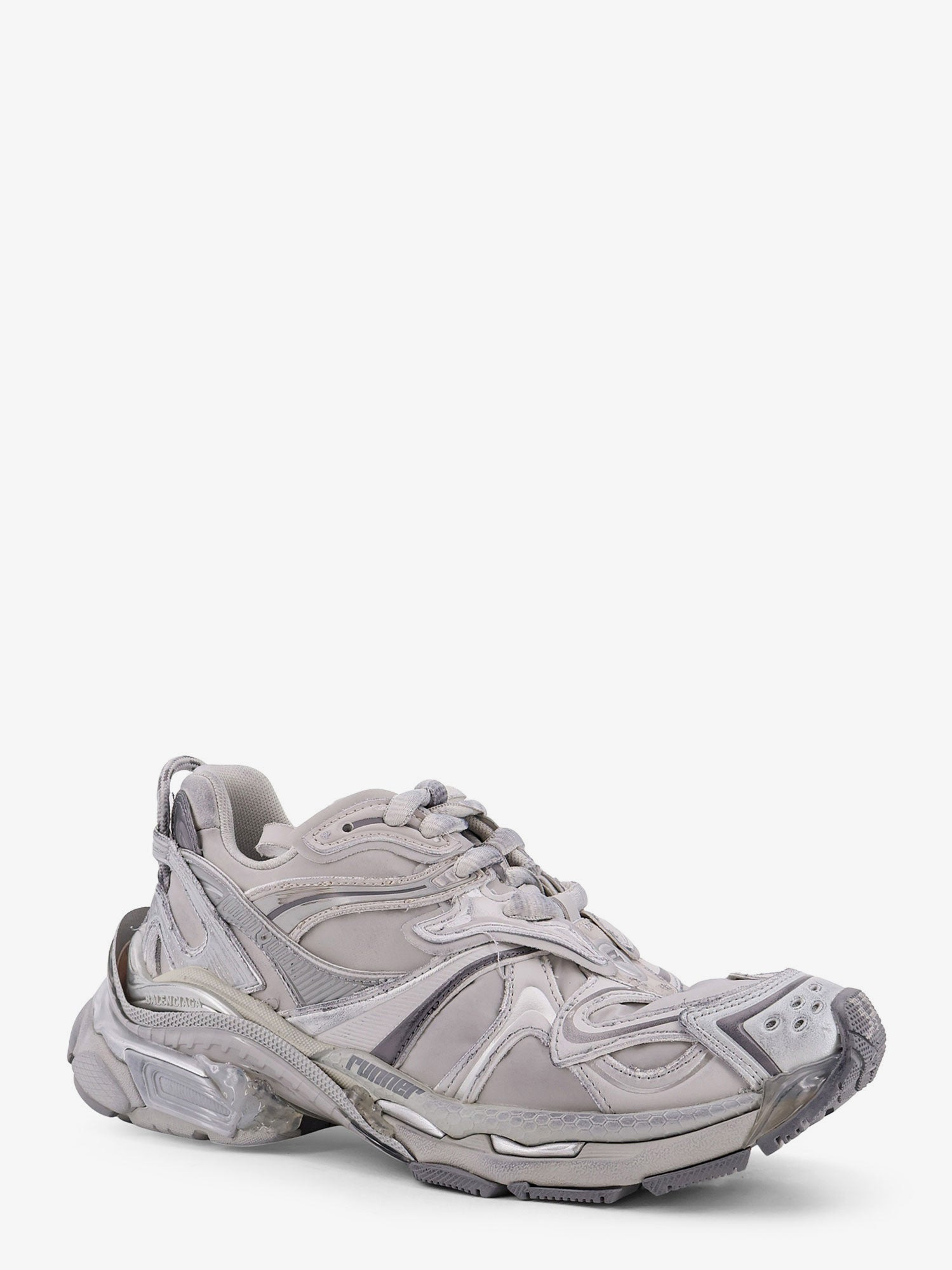 Runner 2 Nylon Low-Top Sneakers With Leather Inserts - 2