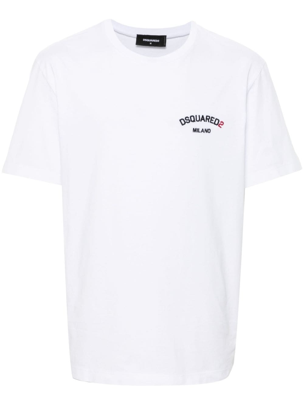 logo-embroidered cotton T-shirt - 1
