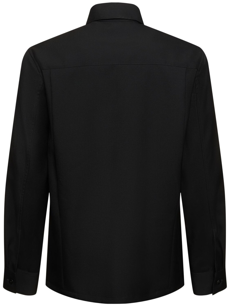 Fine wool gabardine shirt - 3