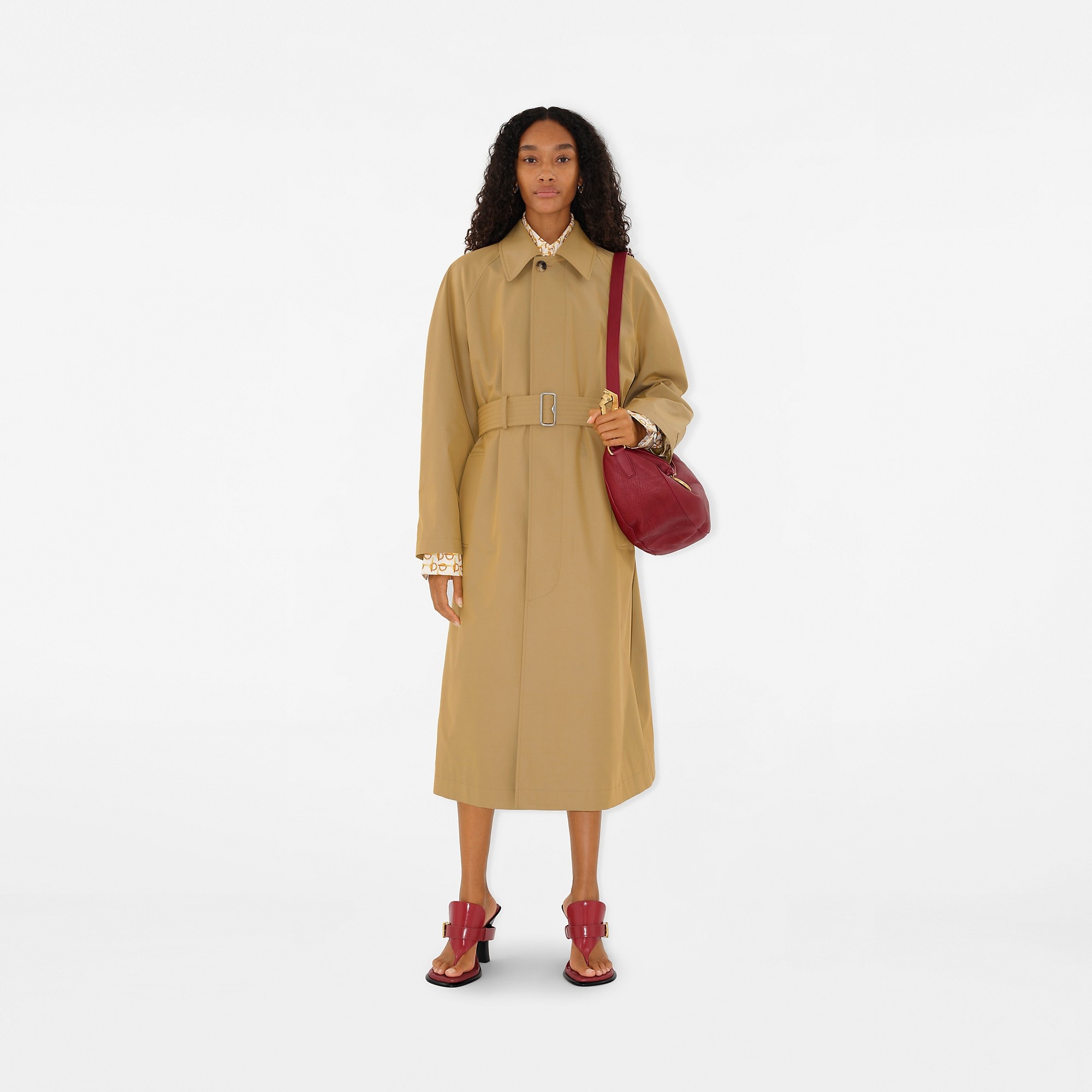 Long Gabardine Car Coat - 2