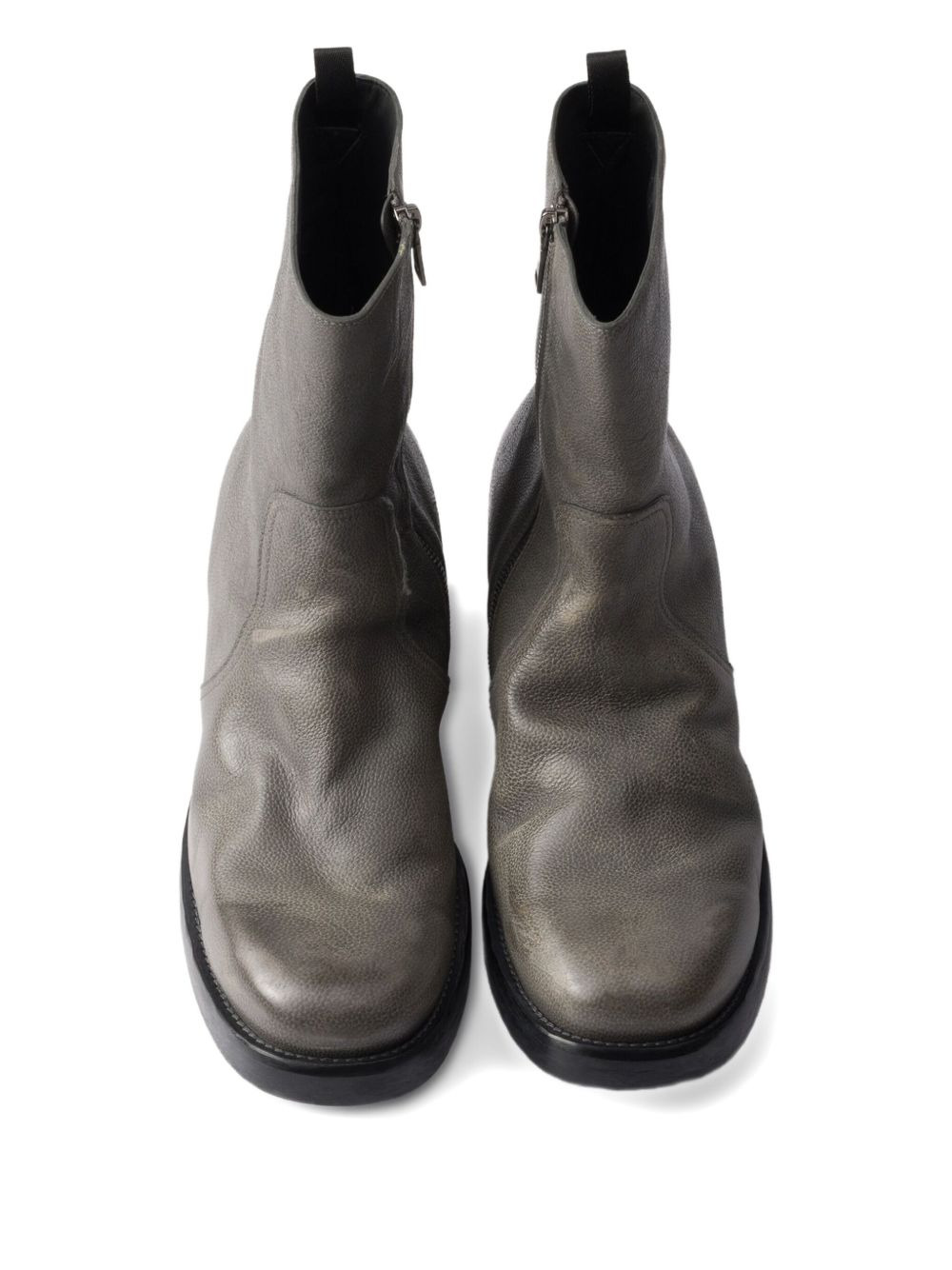 leather biker boots - 4