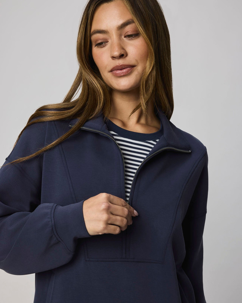 Splendid Scubasoft Quarter-Zip Sweatshirt outlook
