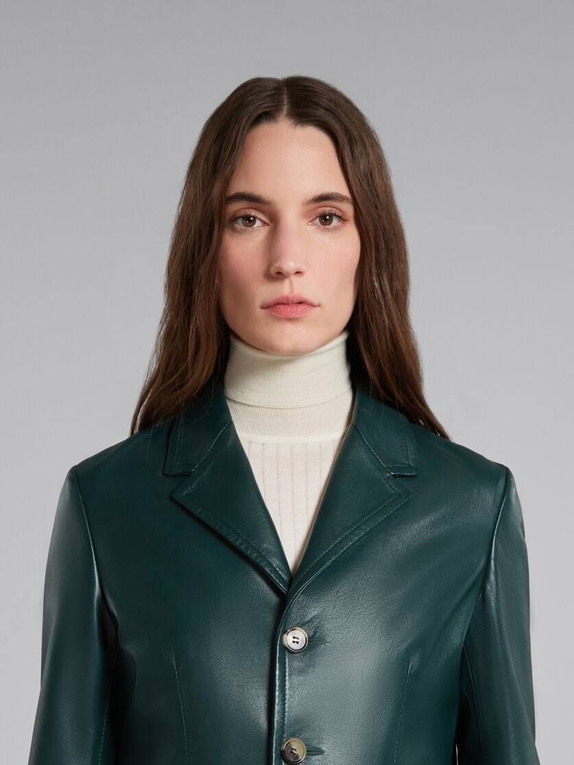 GREEN LEATHER JACKET - 4