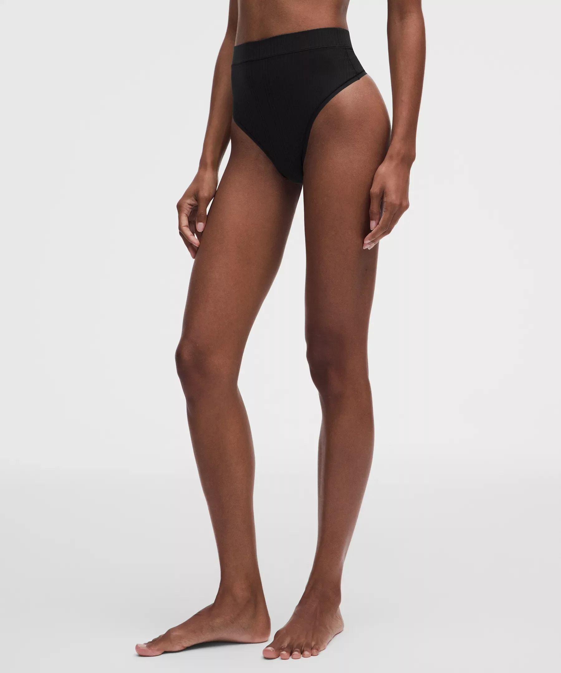 UnderEase High-Waist Ribbed Thong Underwear - 1