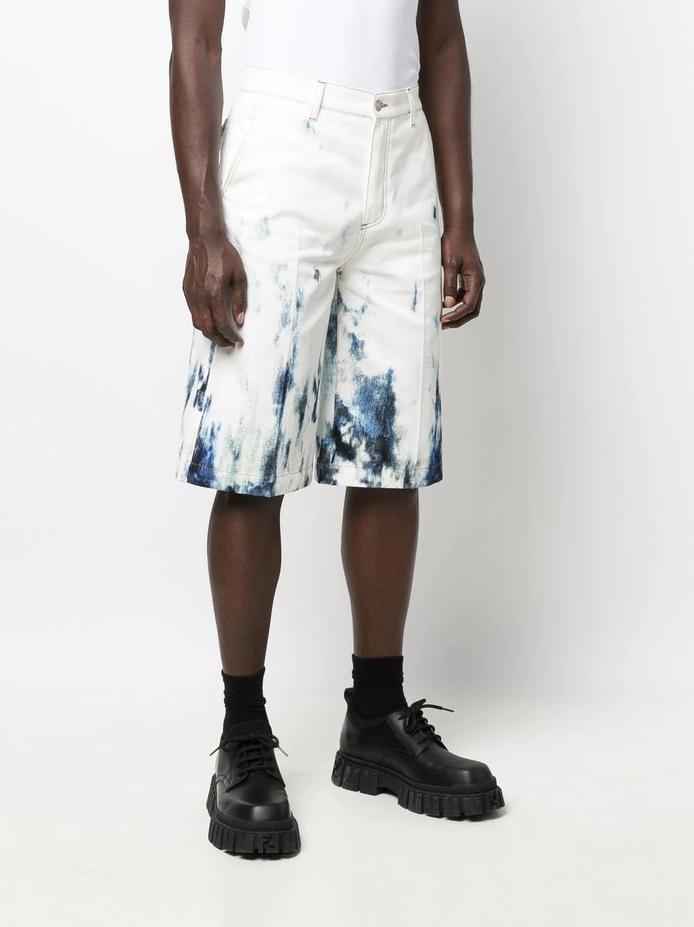 tie-dye print bermuda shorts - 3