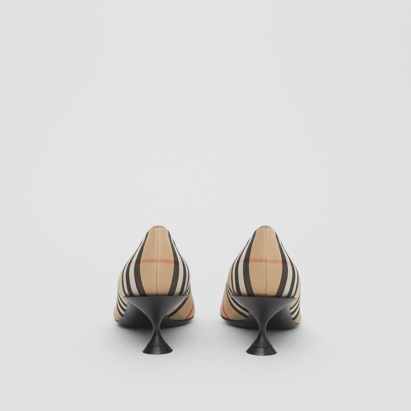 Vintage Check Cotton Pumps 6