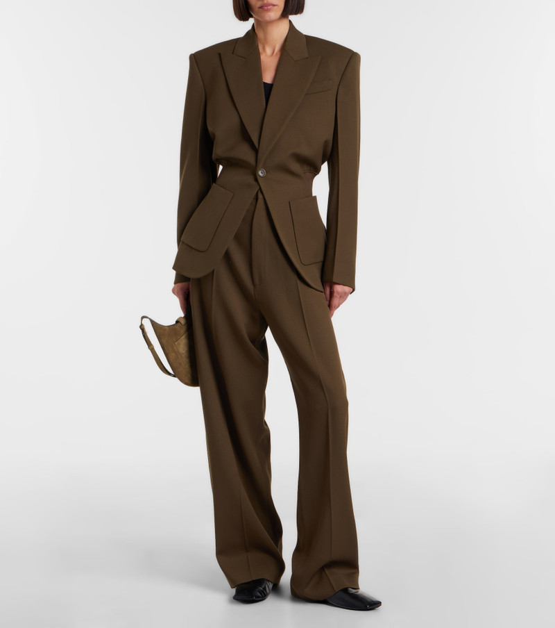 PHOEBE PHILO Kick wool twill blazer outlook