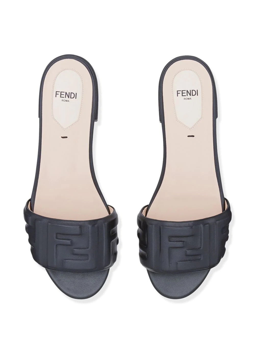 embossed FF-motif slip-on sandals - 4