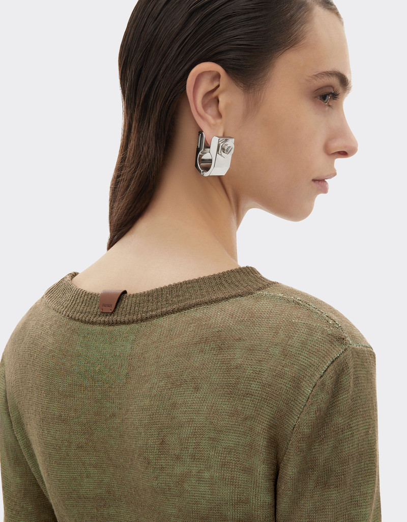 Linen cashmere and silk turtleneck sweater 5