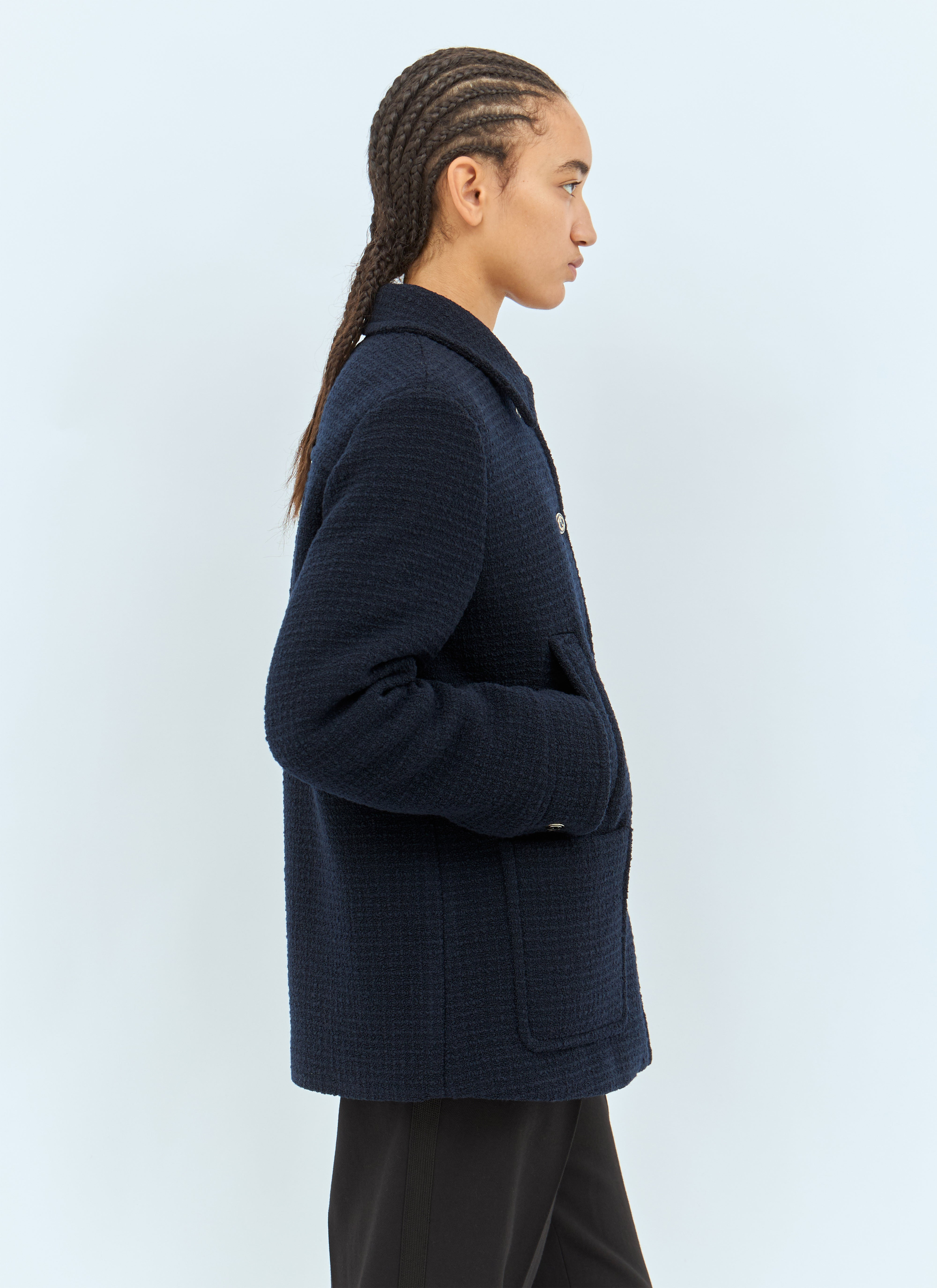 Gucci Women Checked Bouclé Wool Jacket - 3