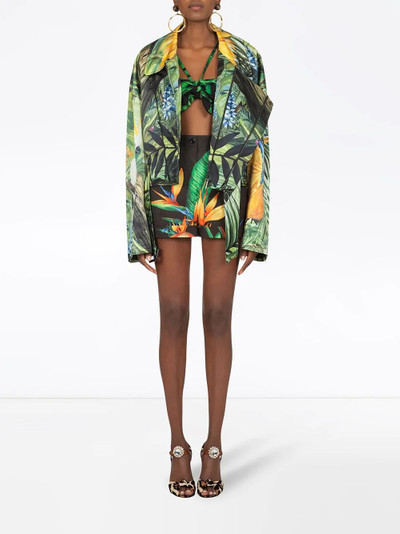 Dolce & Gabbana palm leaf gathered top outlook