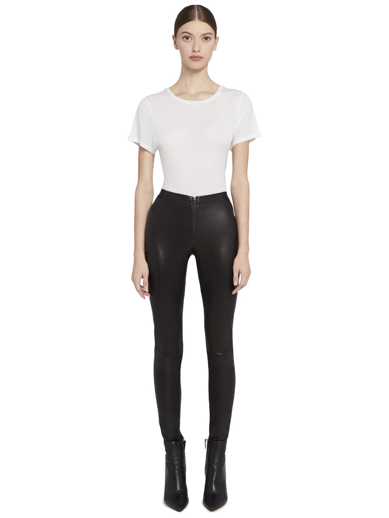 Alice + Olivia FRONT ZIP LEATHER LEGGING outlook