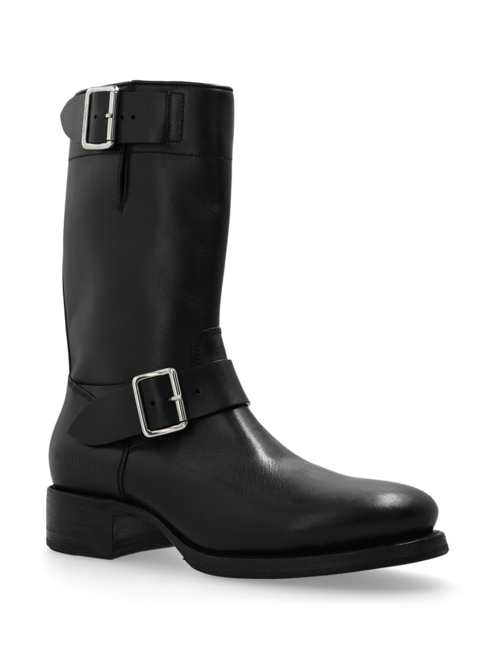 buckled leather boots - 2