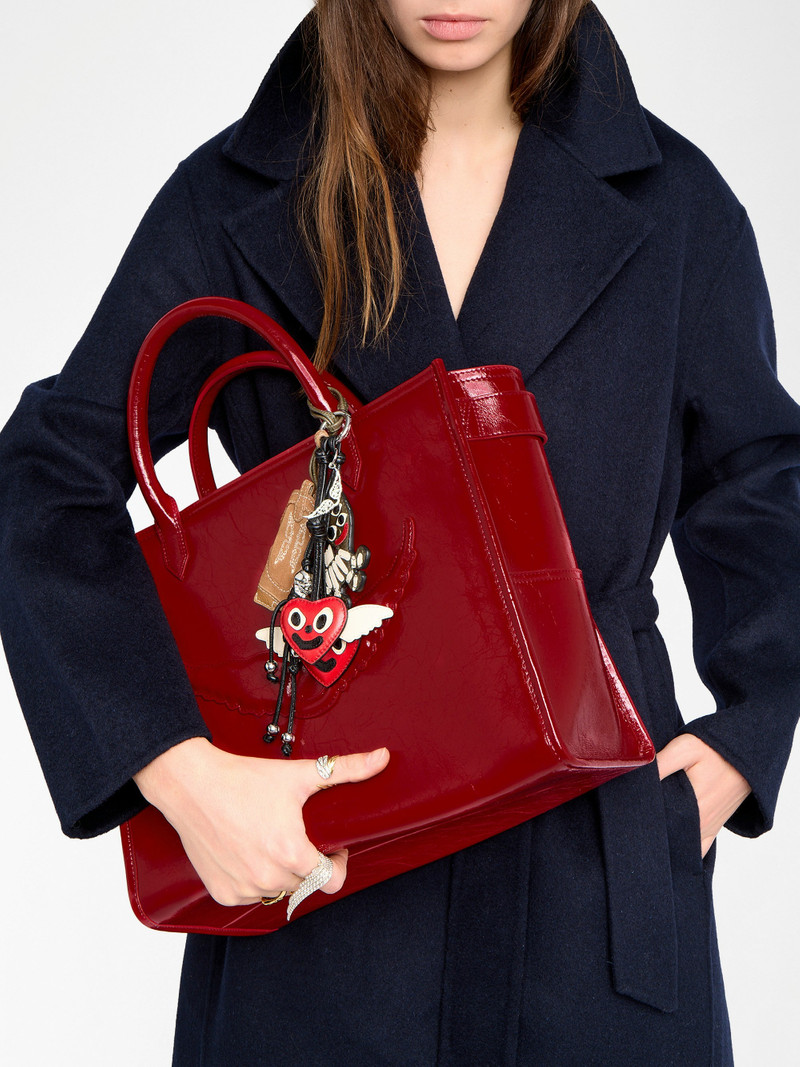 Angel Tote Bag Wrinkled Patent 10