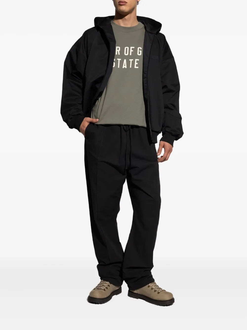 FEAR OF GOD ESSENTIALS - Men Poly Twill Bomber Hoodie - 3