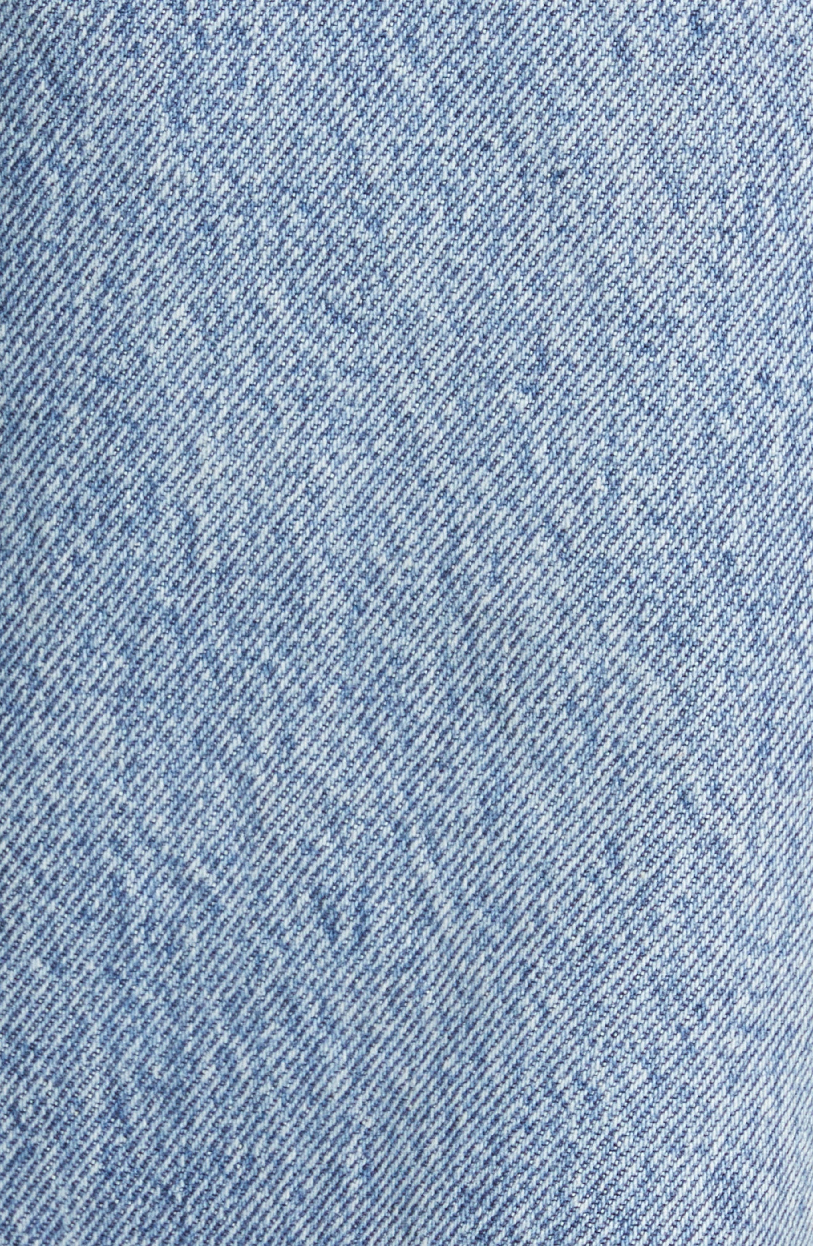TOTEME Rigid Organic Cotton Flare Leg Jeans in Worn Blue at Nordstrom - 7