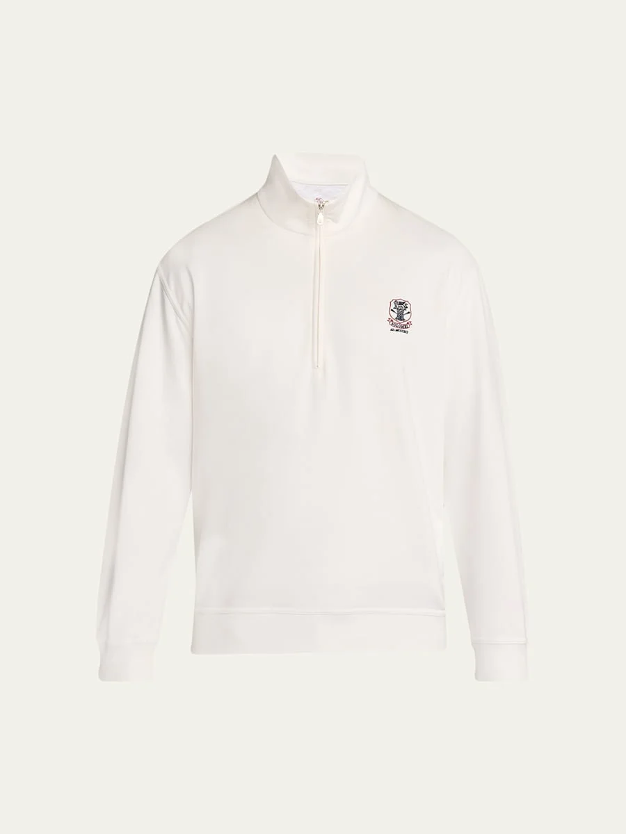 Men's Cotton-Blend Quarter-Zip Sweatshirt - 1