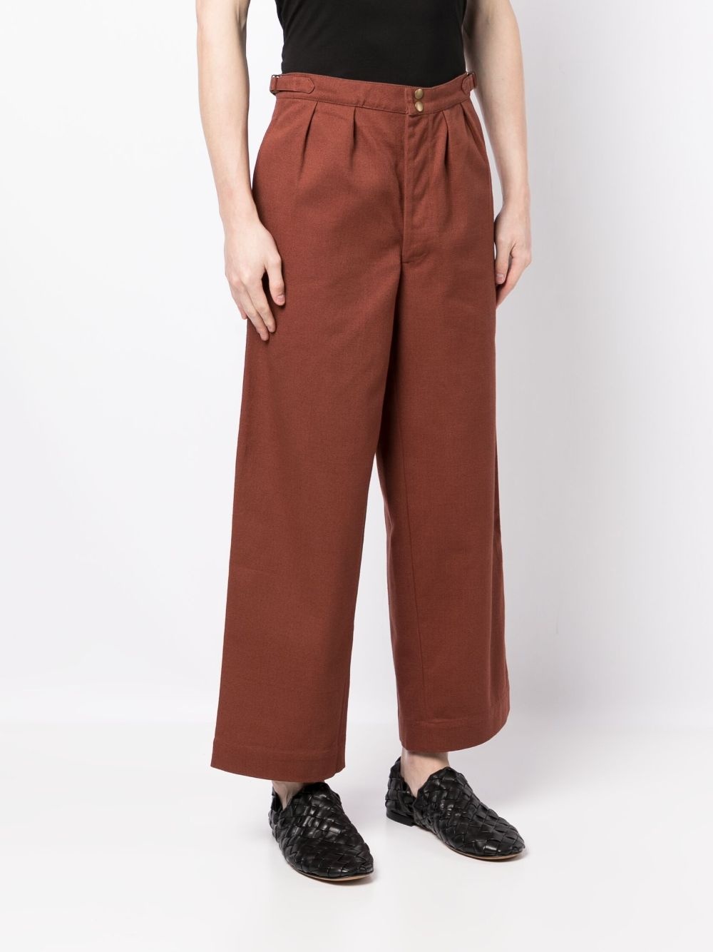 cropped wide-leg trousers - 3