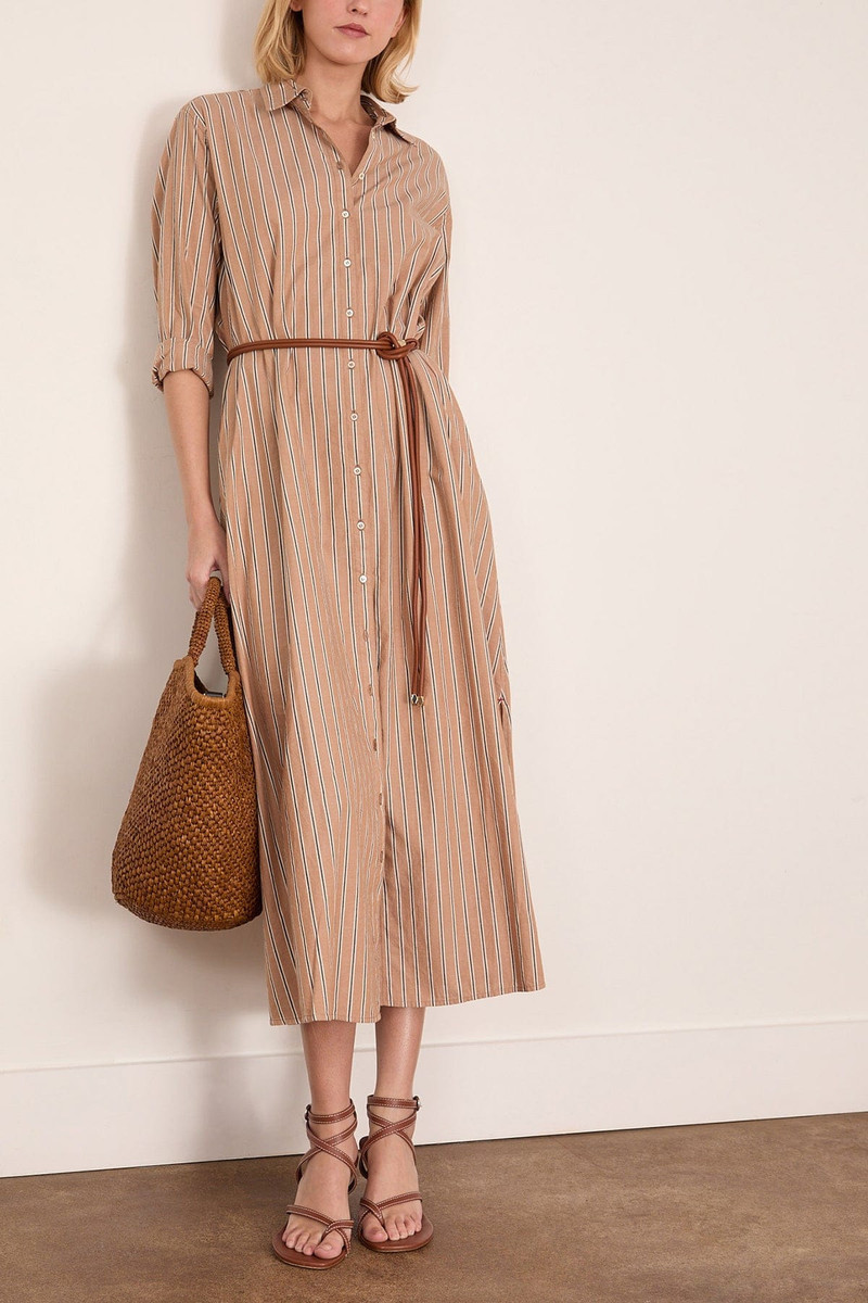 XÍRENA Boden Dress in Toffee Stripe outlook