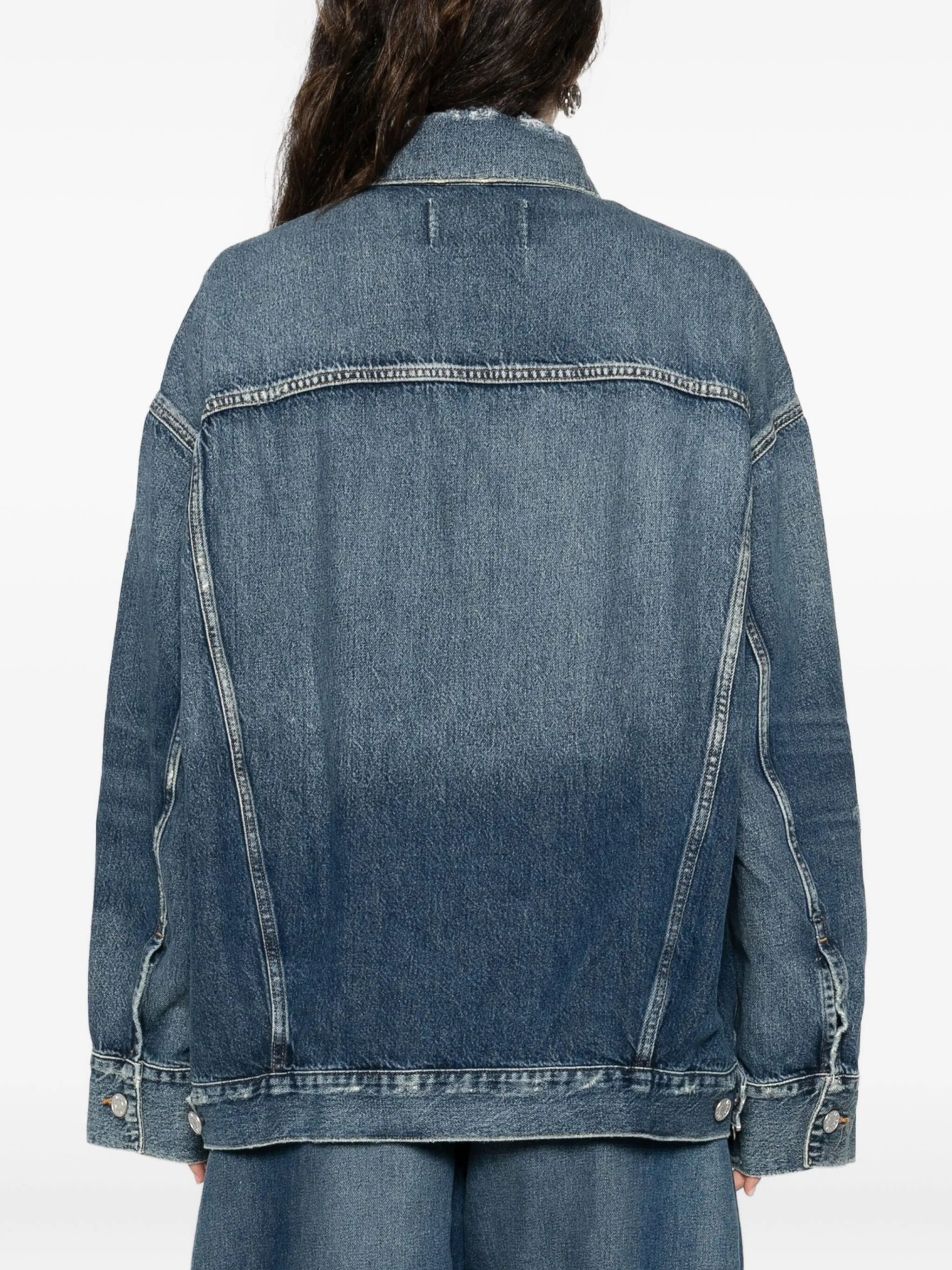 Agolde Buttoned Denim Jacket - 5