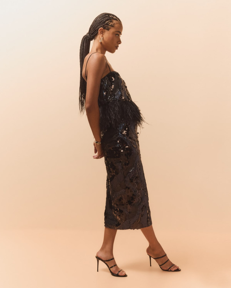 RAMY BROOK Donnelly Sequined Pencil Skirt outlook