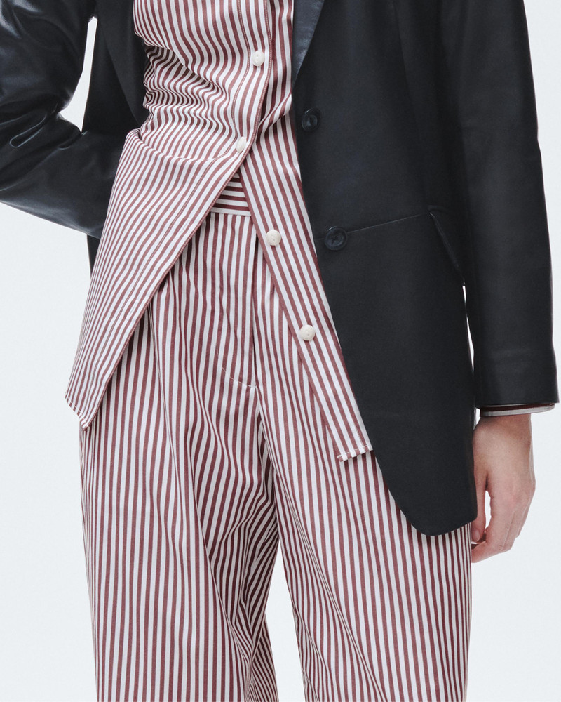 Lacey Stripe Cotton Poplin Pant Relaxed Fit 6