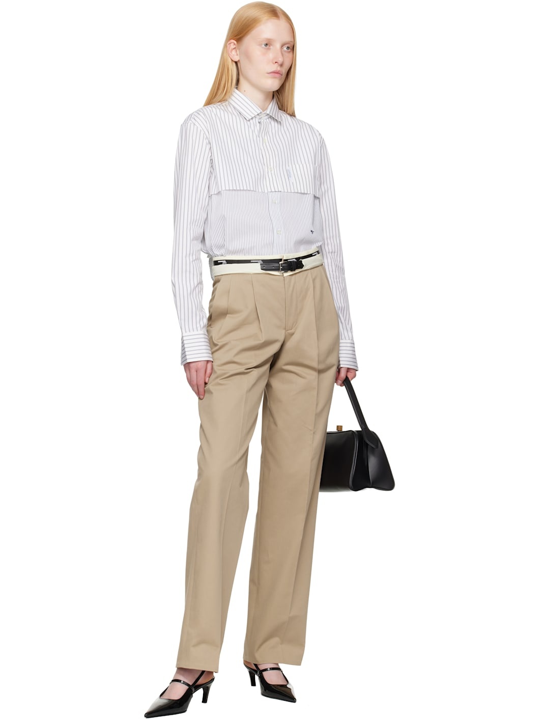 White Long Sleeve Layered Shirt - 4