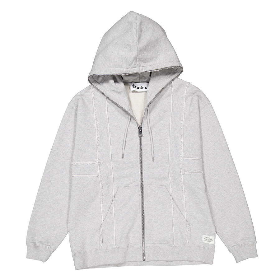 Etudes Hooded Skyline Heather Grey Sweaters - 5