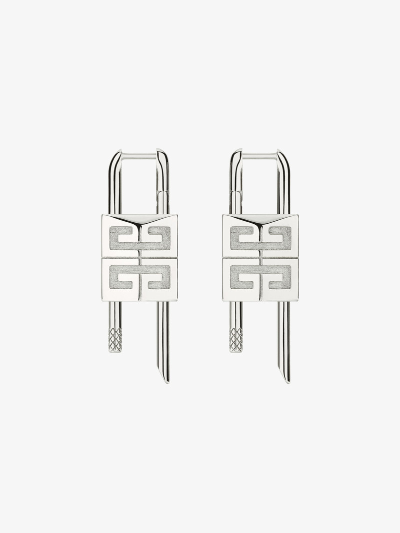 Givenchy LOCK EARRINGS IN METAL - BF10XMF003040 | REVERSIBLE
