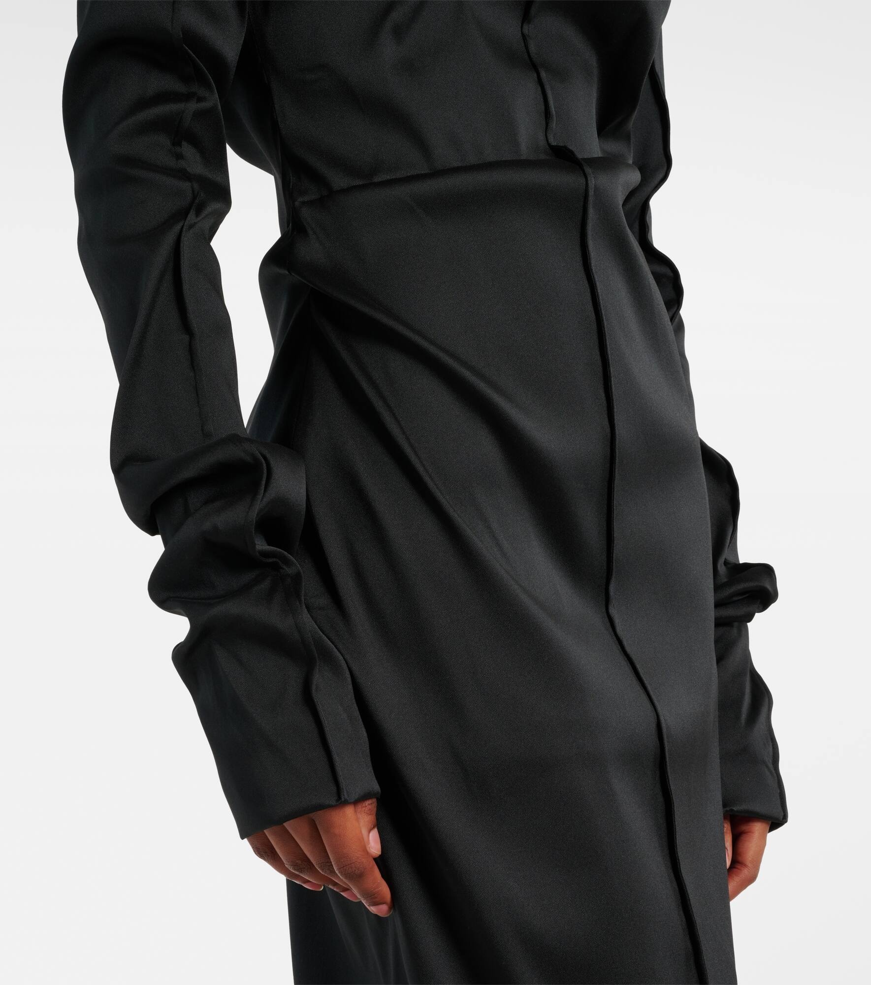 Draped twill gown - 6