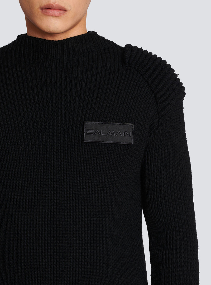 Wool jumper with Balmain logo 6