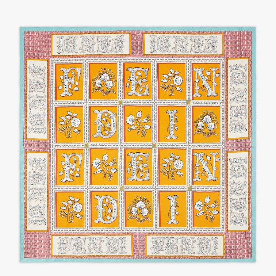 Orange silk foulard - 1