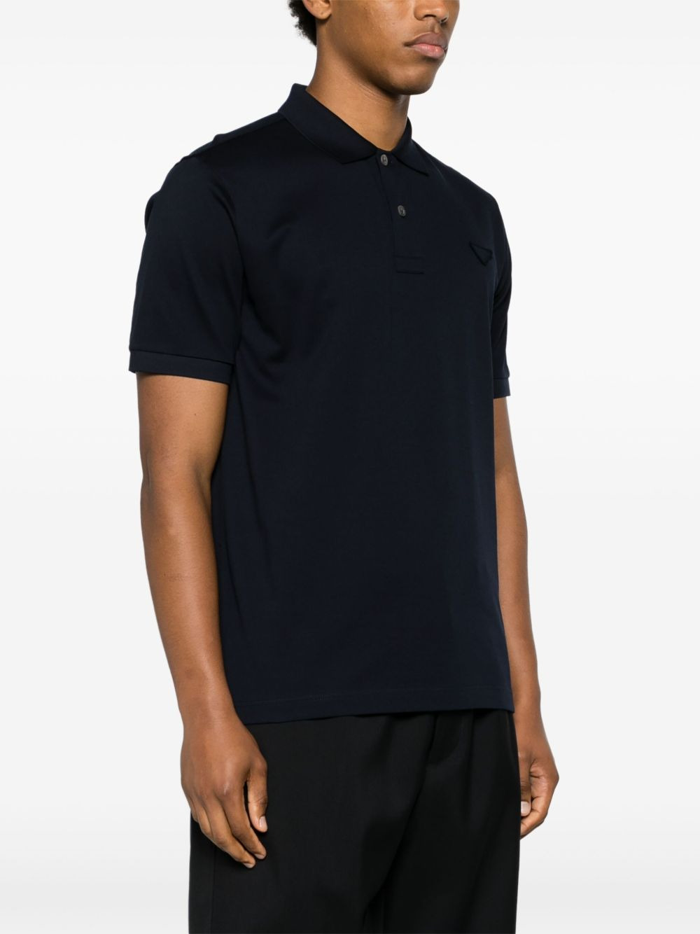 triangle-logo piqué polo shirt - 3