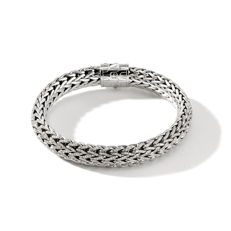 Icon Bracelet, Sterling Silver, Diamonds, 10.5MM 5