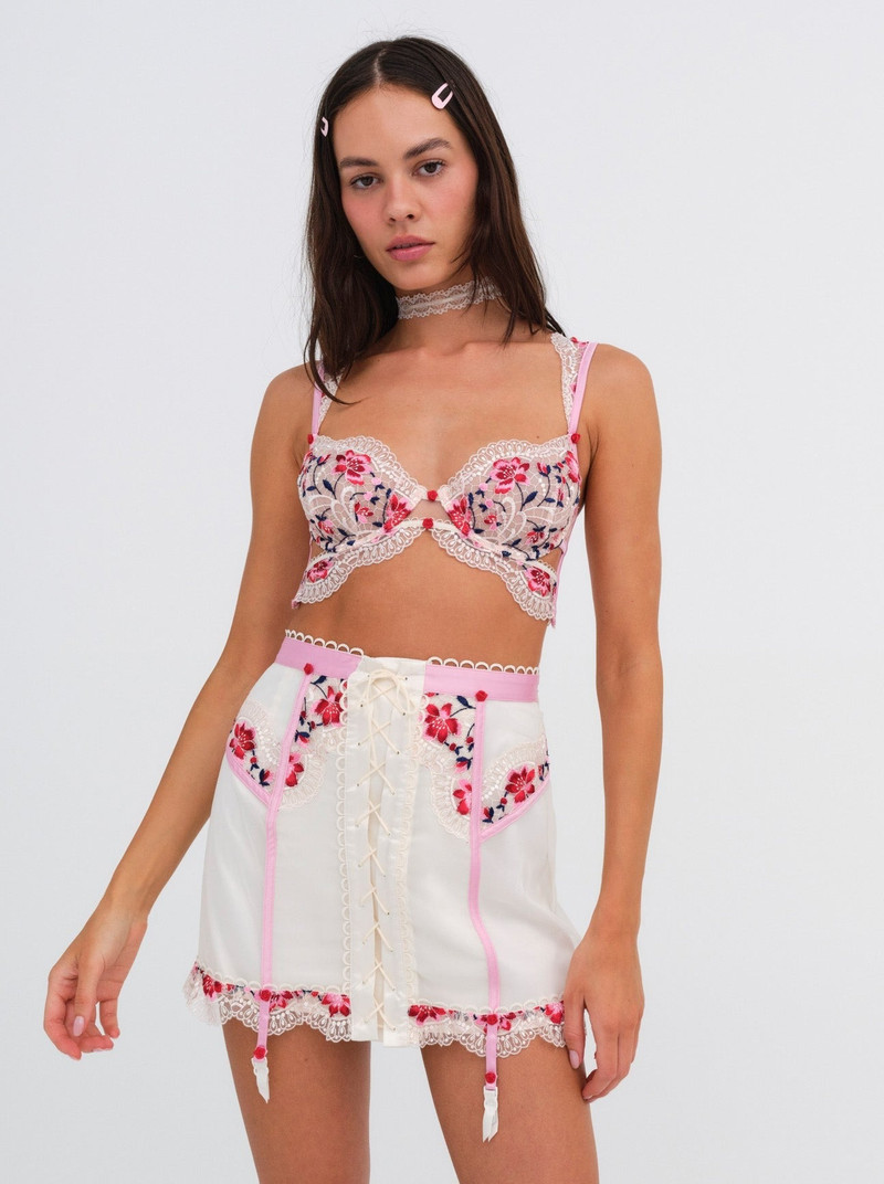 For Love & Lemons Festival Rose Skirt outlook
