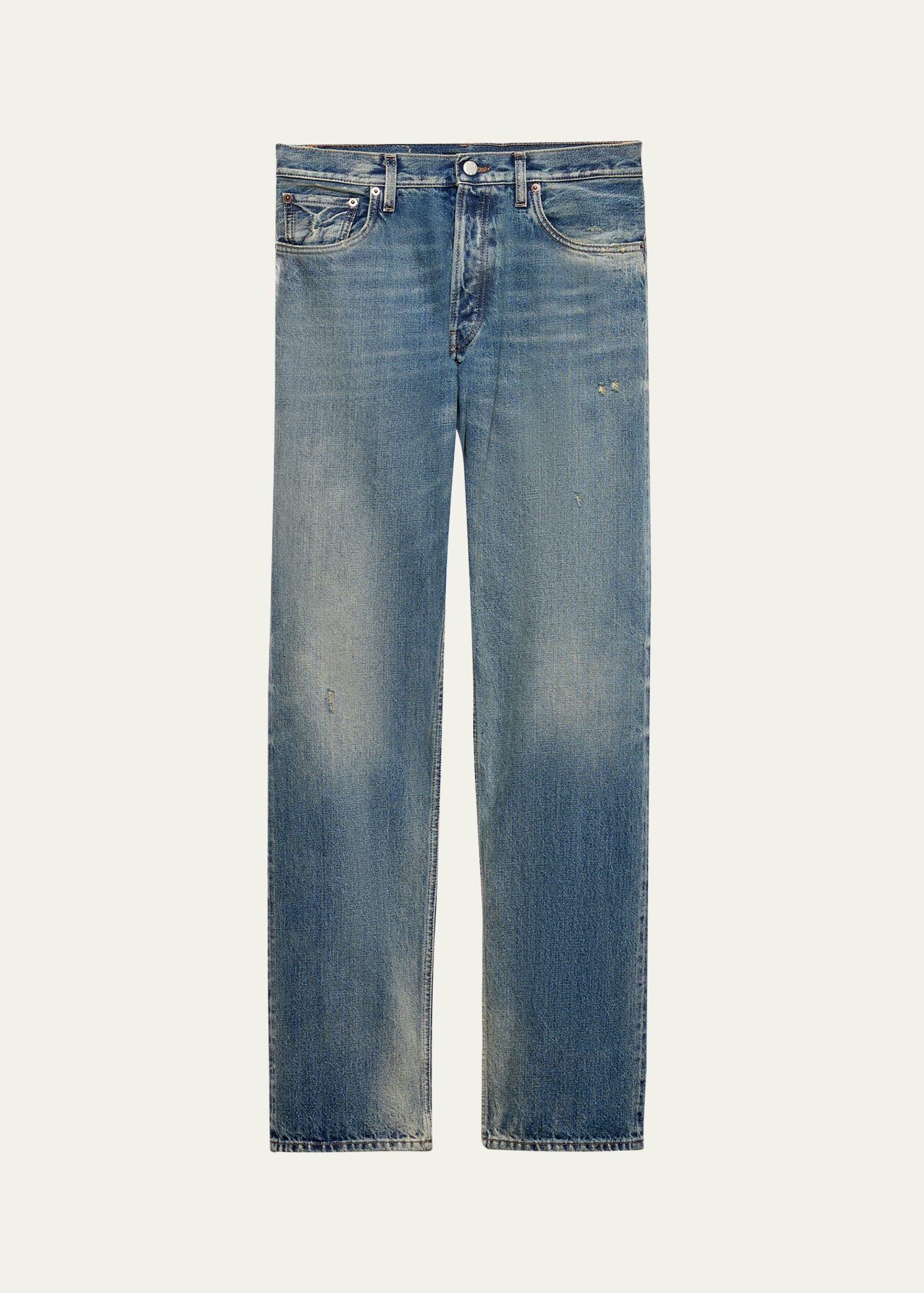 Men's Distressed Denim Pants - 1