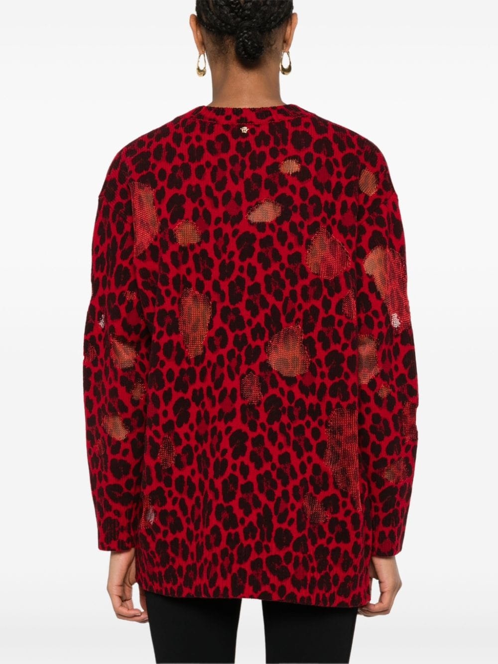 leopard-print sweater - 4