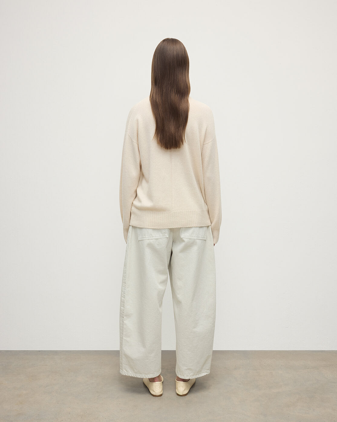 Gauzy Cashmere Cream Roll Neck Jumper - 4
