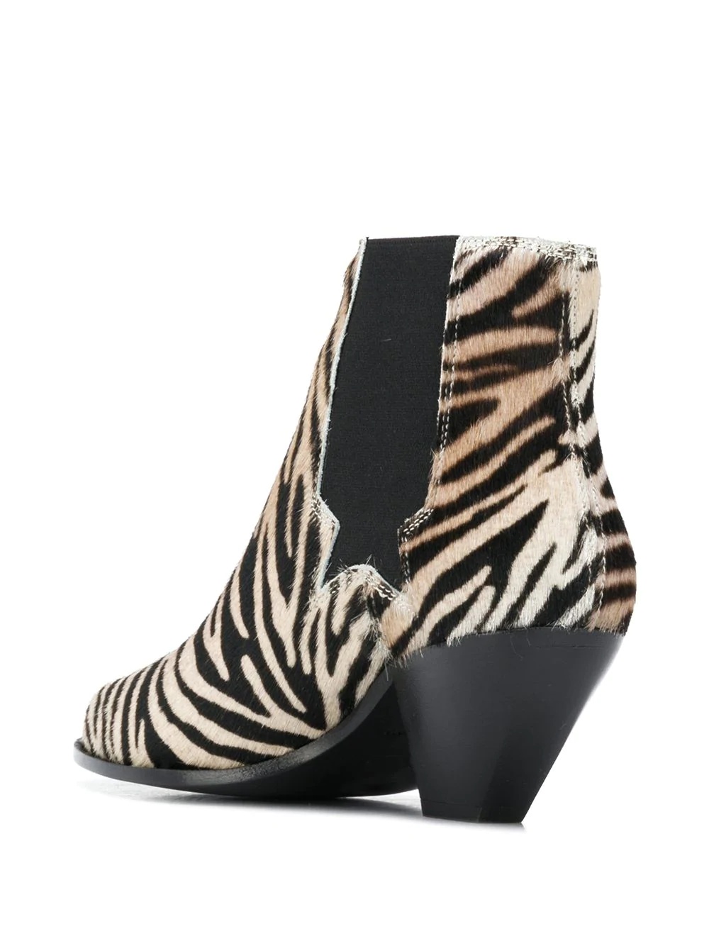 tiger print ankle boots - 3