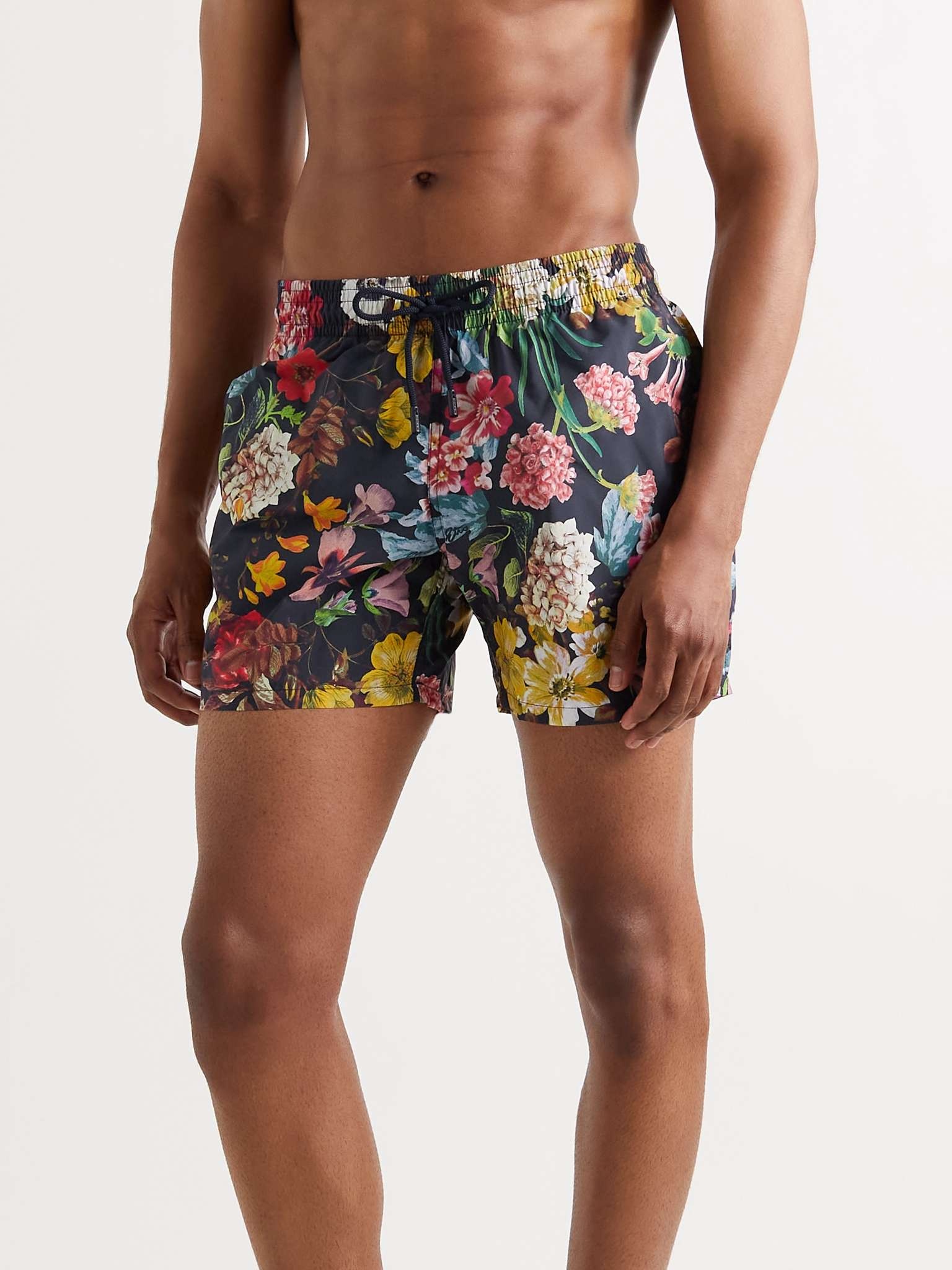 Mid-Length Printed Swim Shorts - 2