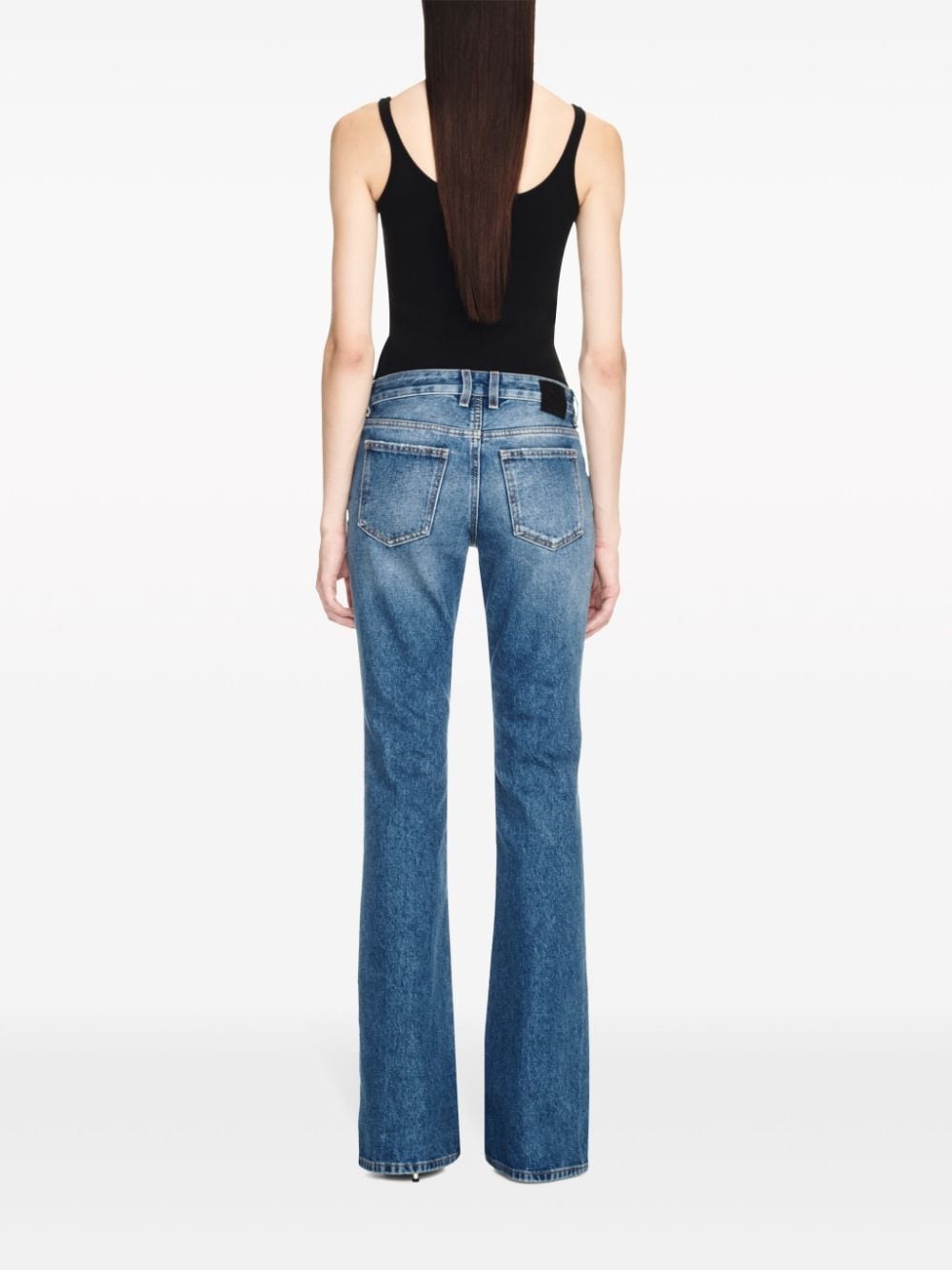 mid-rise flared jeans - 4