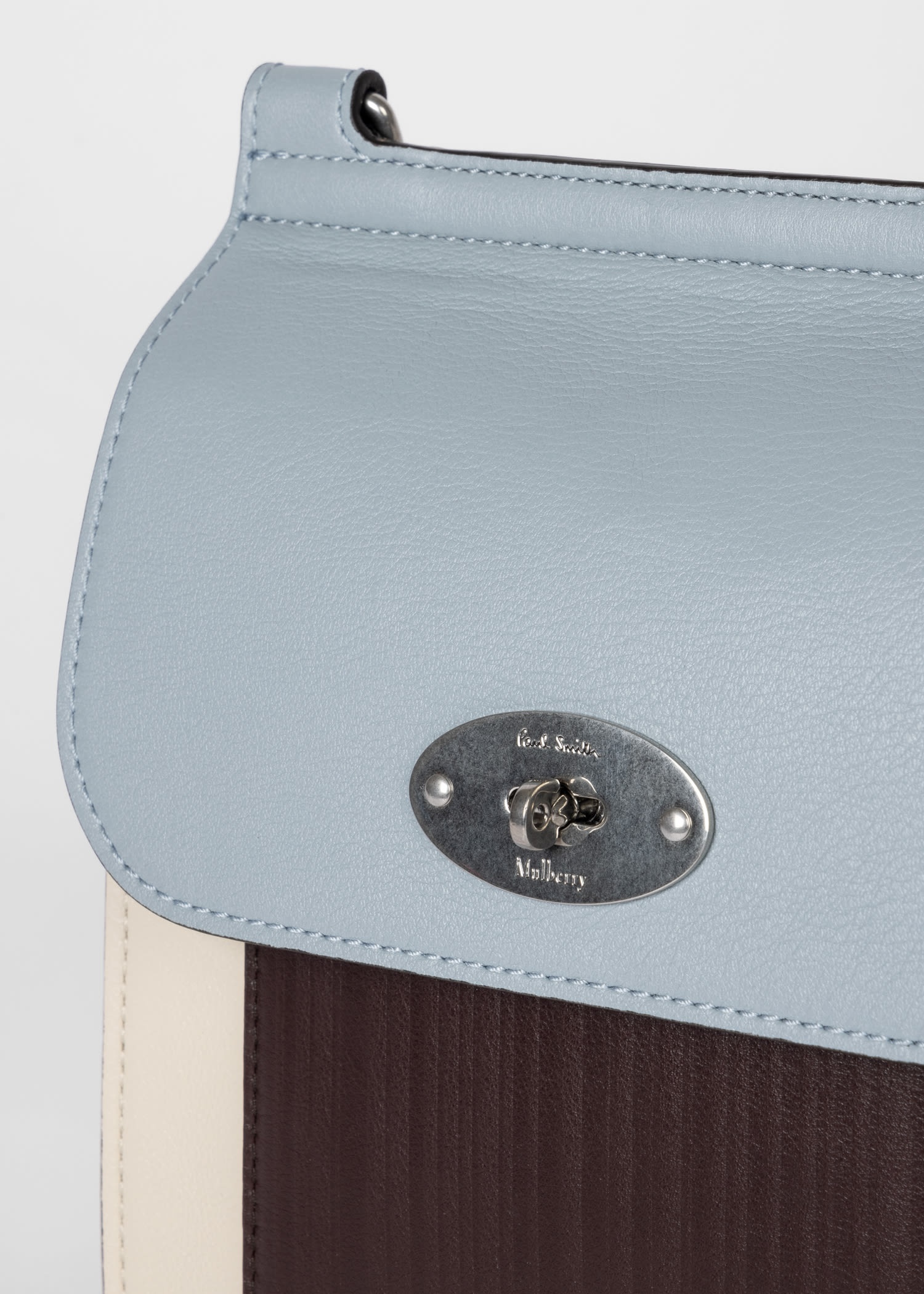 Mulberry x Paul Smith - Cloud Blue Small Antony Bag - 7