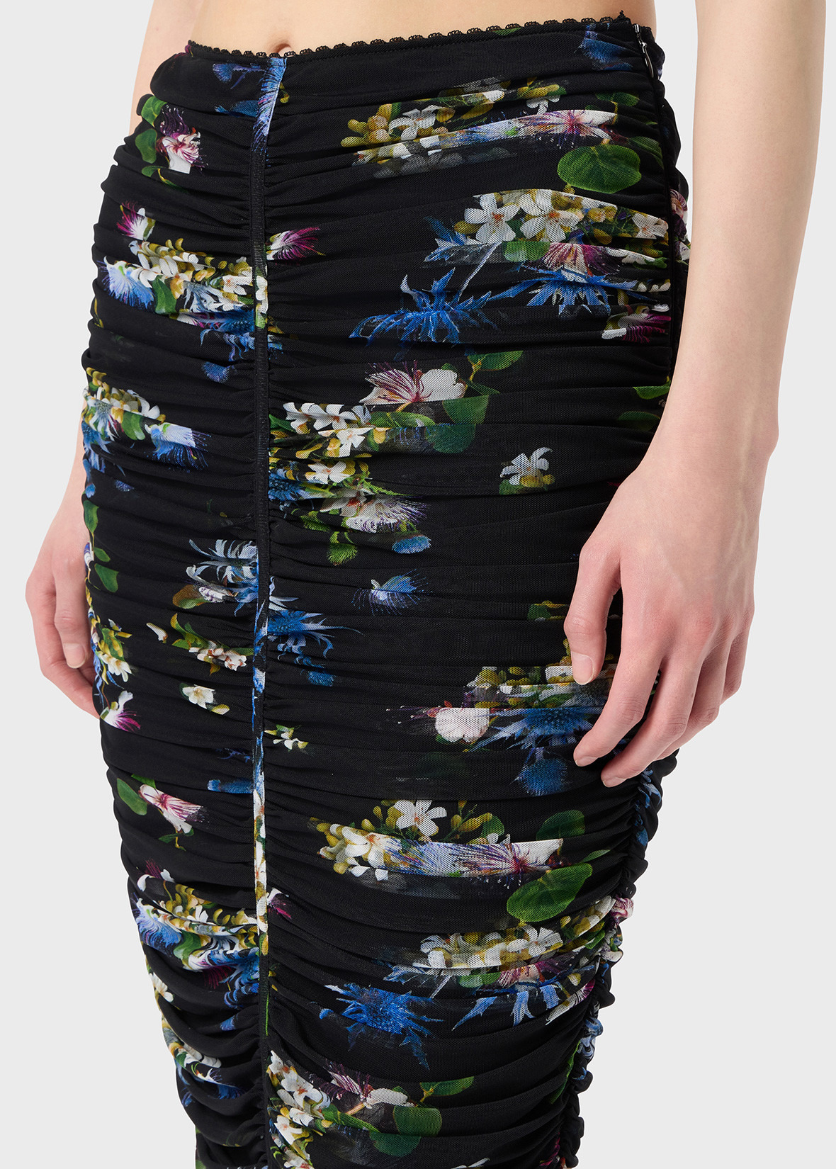 TULLE SKIRT WITH BOUQUET PRINT - 5