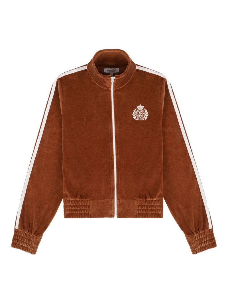 NY Crest Elio stripe logo-embroidered sweatershirt 1
