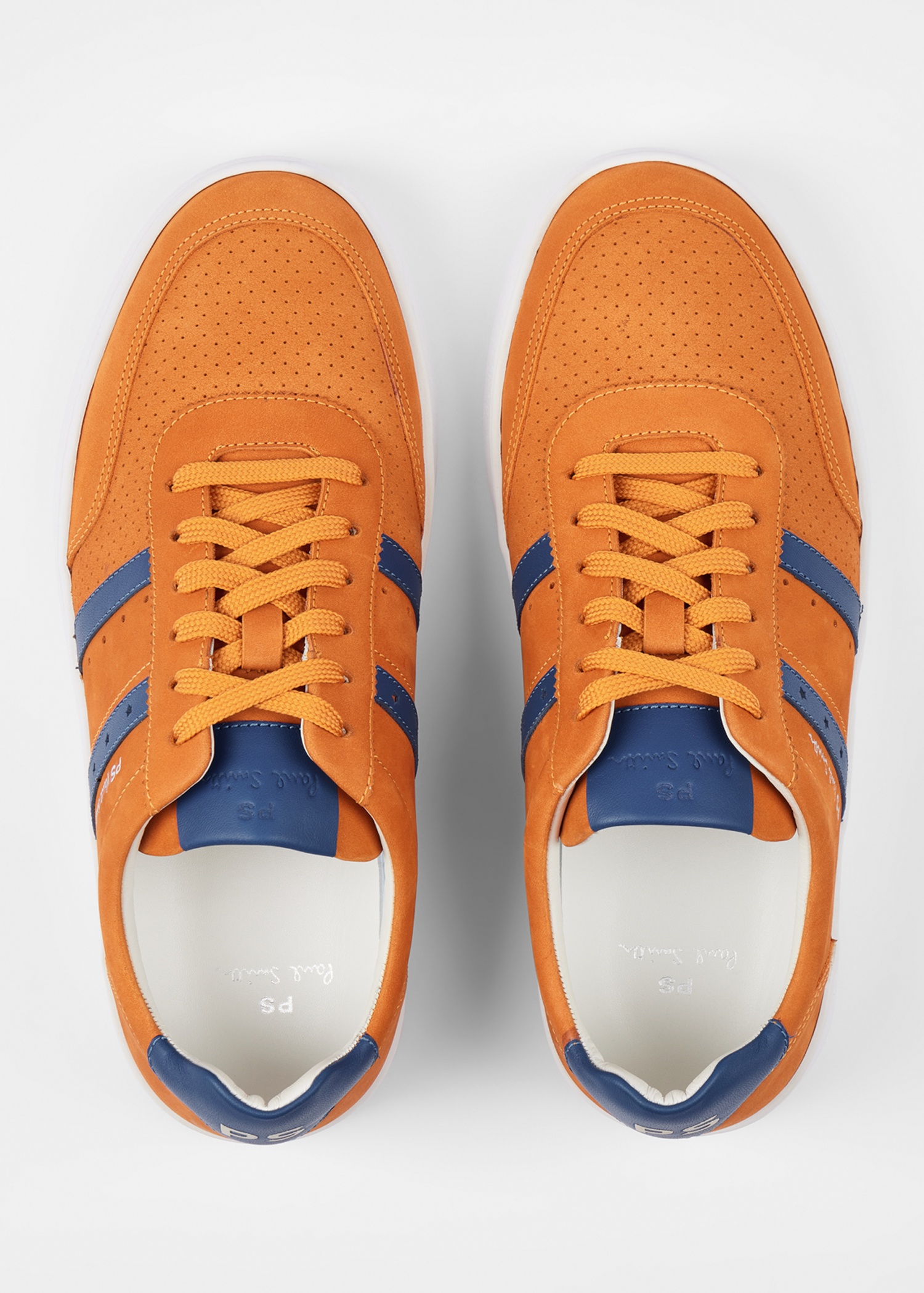 Orange Leather 'Birch' Trainers - 5