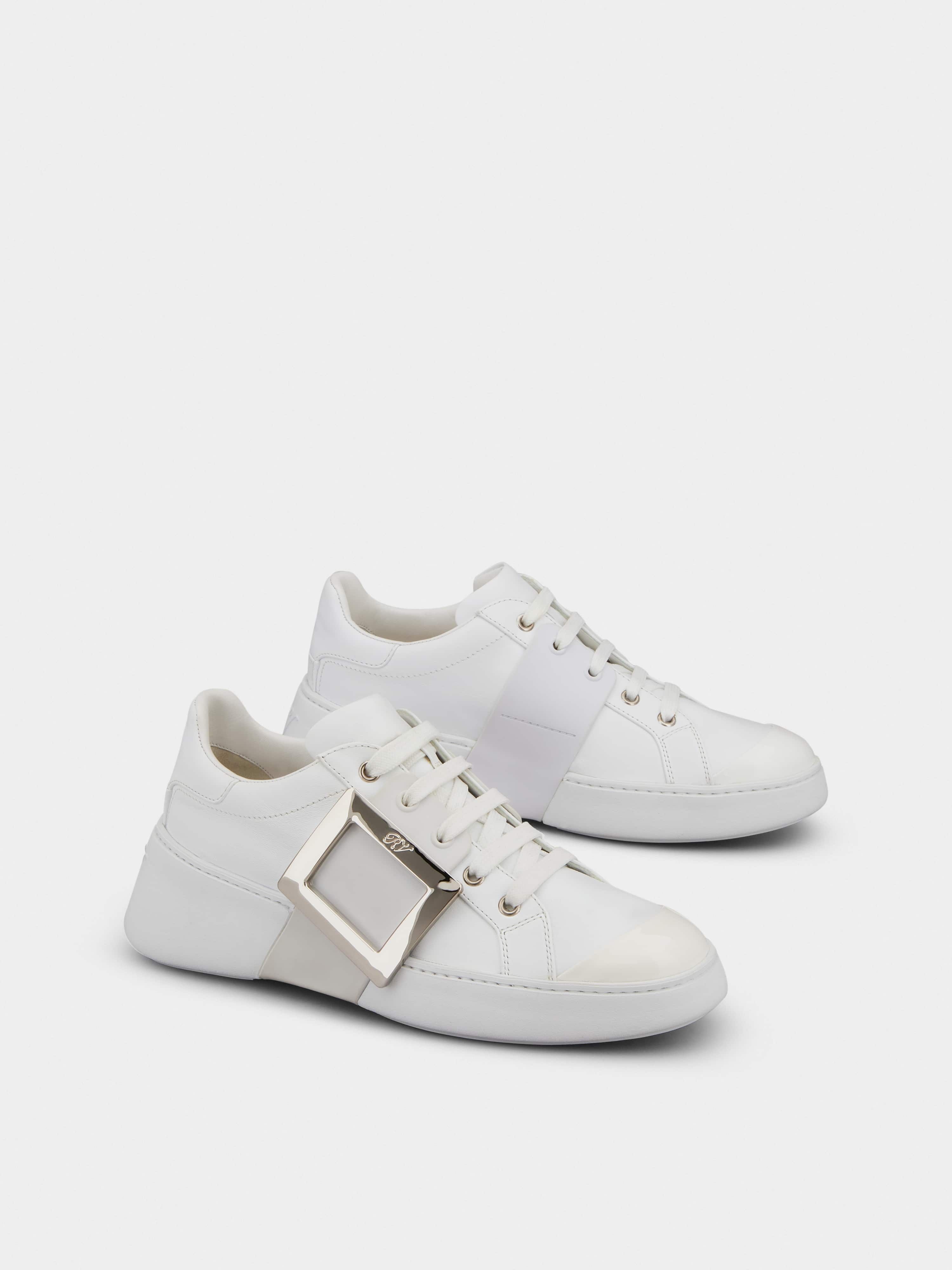 Viv' Skate Metal Buckle Sneakers in Soft Leather - 2