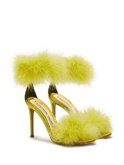 ALEXANDRE VAUTHIER Veronica 105mm feather-embellished sandals outlook