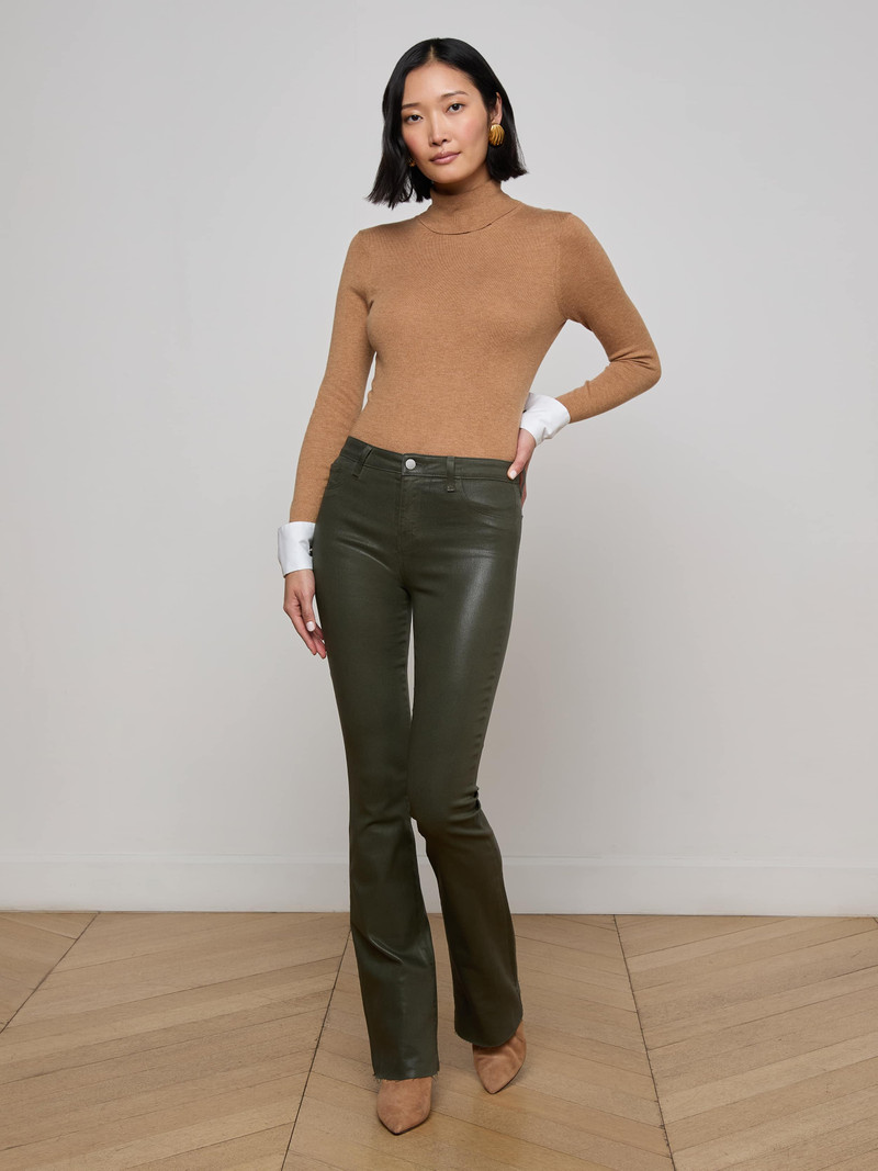 L'AGENCE Ruth Coated Straight-Leg Jean outlook