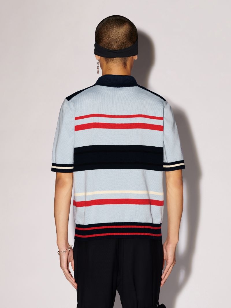 Multi Stripes Knit S/S Polo - 4